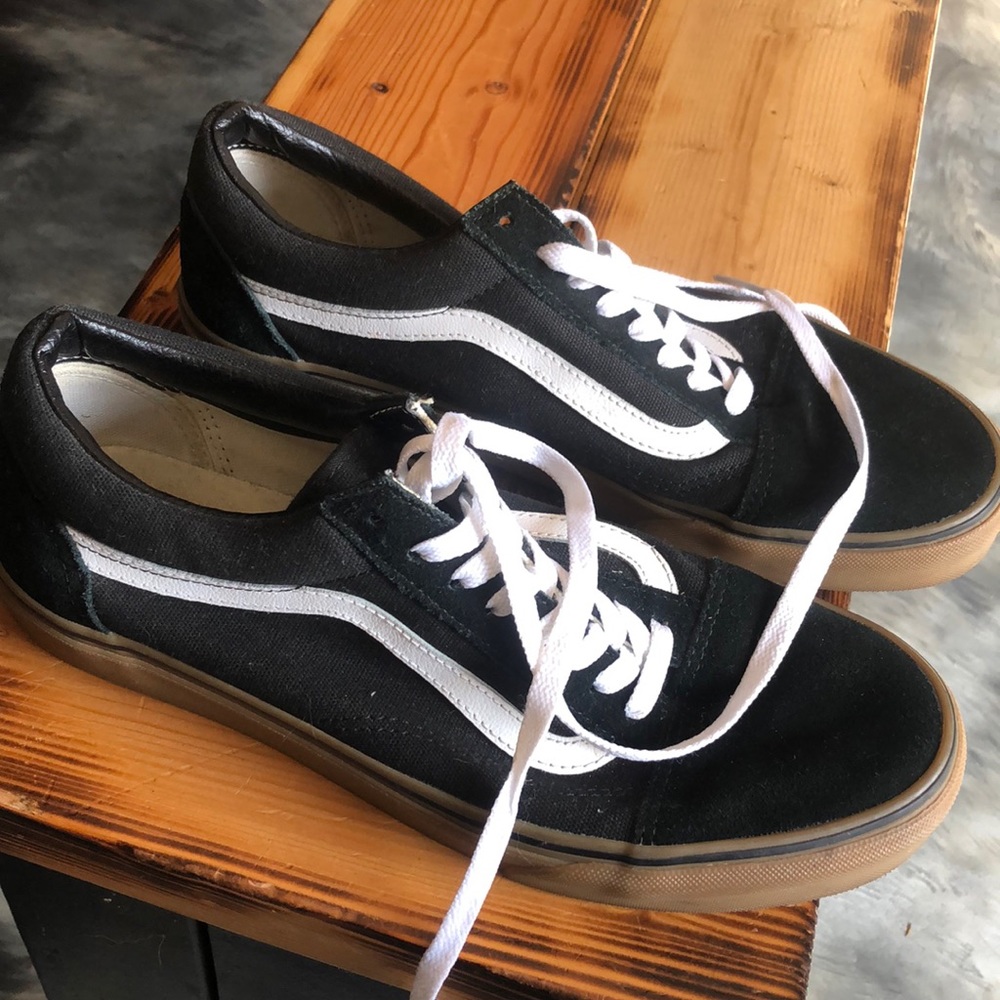 Brand new Black vans/ gum bottoms.